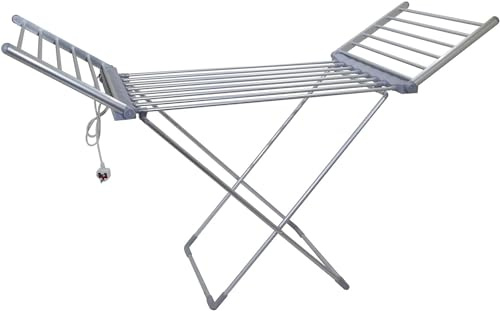 Maxland Electric Extendable Heated Folding Clothes Horse Airer Dryer With Heated Wings ([ Heated Winged Airer Only ])