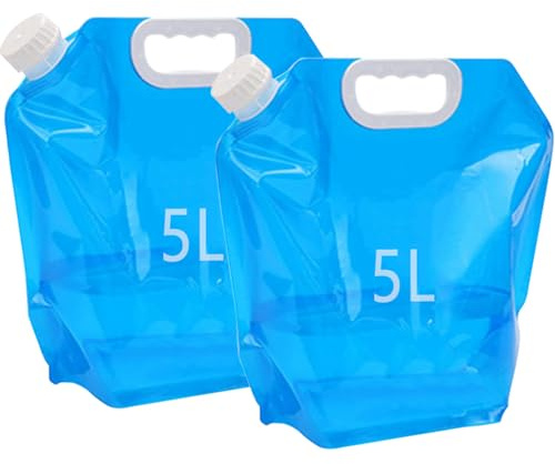Kamiya 5/10L Faltbarer Wasserkanister mit Dichtem Deckel,Flexibler Wasserkanister,5/10 Liter Faltbarer Wasserkanister Bpa-Frei für Outdoor Camping