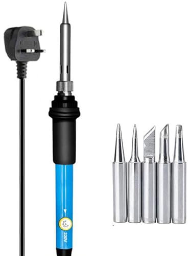 Electric Soldering Iron, Temperature Adjustable Electric Welding Iron Gun with 5 Precision Tip