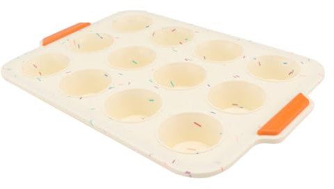 Mikinona Non-Stick Silicone Baking Pan Tartlet Tins for Baking 1pc Cake Tray Mold Easy Clean Reusable