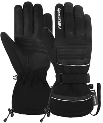 Reusch Skihandschuhe für Herren & Damen | warm & wasserdicht | Softshell | winddicht & atmungsaktiv, Winterhandschuhe mit Ziegenleder, für Ski, Outdoor & Freizeit, Größe 7-12, Conan R-TEX XT