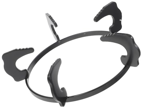 Soporte Antideslizante para Olla de Estufa de Gas, Rejilla de Hierro | Base Negra Estable para Cocina Doméstica, Desmontaje Sencillo, Apoyo Seguro, Accesorio para Fogón, Uso Gastronómico
