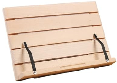 HYKJCSS Buchständer Buchhalter Lese-Bücherregal, Freihändig Verstellbares Massivholz-Rezept-Bücherregal Mit Seitenklammern Kochbuchhalter