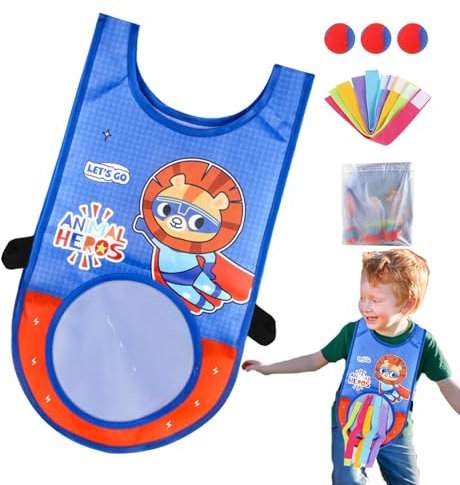Völkerballspiel für Kinder, lustiges Völkerball-Tag-Spiel | Outdoor Sports Catch Toss Stofftierbälle,Tragbares Kinder-Völkerballspielzeug mit Klebeweste für Schule, Hof, Outdoor