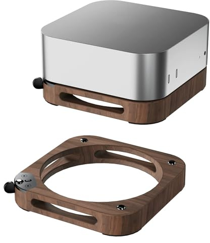 Cooling Stand Wood Base for Mac Mini M4/M4 Pro 2024, Cooling Base Holder for Desktop Computer,Heat Dissipation Anti Slip Desktop Mount Dock DIY Accessories