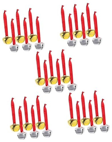 Gatuida 30stücke Weihnachtsglocken Believe Dekoration Metallische Für Weihnachtsbaum Festliche Hängedeko Und Langlebige Weihnachtsbaum Schmuckelemente