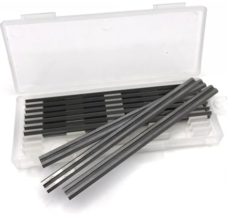 Electric Planer Blades, 10 PCS, 82 mm, Tungsten Carbide Planer Blades | Double Sided Planer Blades, Woodworking Planer Blades, Replacement Planer Blades, Reversible Blades for Electric Planers