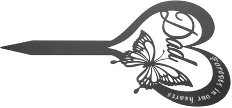 Toyvian Cimetière Décoratif Pieu Forme De Cœur Marqueur pour Jardin Plaque Souvenir pour Tombe Et Cimetières