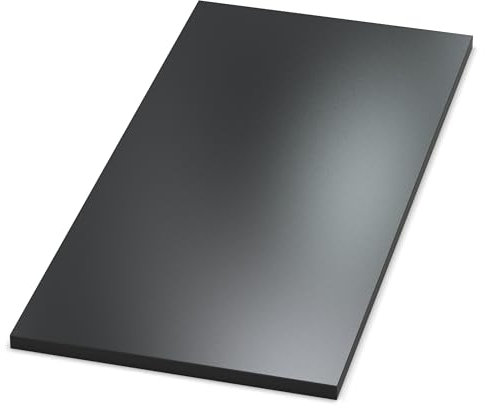 AUPROTEC Pannello in truciolato da 19 mm, colore nero, 1000 x 700 mm, con bordo ABS da 2 mm, selezione: 100 x 70 cm