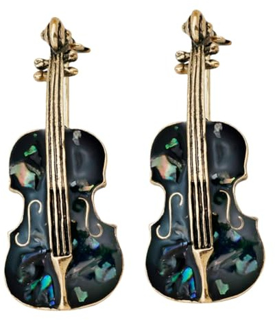 Veemoon Broche Violoncelle Vintage en Alliage Délicat Lot de 2 Pièces pour Femmes Accessoire Vestimentaire de Soirée Élégant