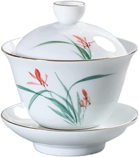 Tasses à thé, bols, service à thé, bol couvert, tasse chinoise rétro peinte à la main en céramique, tasse à thé Gaiwan, soupière faite à la main, accessoires de service à thé en porcelaine, tasse per