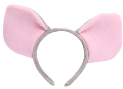 Beatifufu Cosplay Stirnband mit Grauen Schweineohren Leichtes Performance Haarreif für Rutschfest Niedlich für Party Karneval und Fotoshooting Detailreich und Bequem