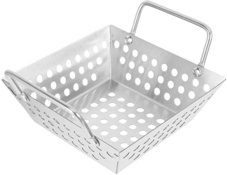 POPETPOP Panier Barbecue INOX Multifonction avec Drainage pour Légumes Viandes et Fruits Résistant et Facile à Nettoyer Accessoire Cuisine Extérieur et Friteuse