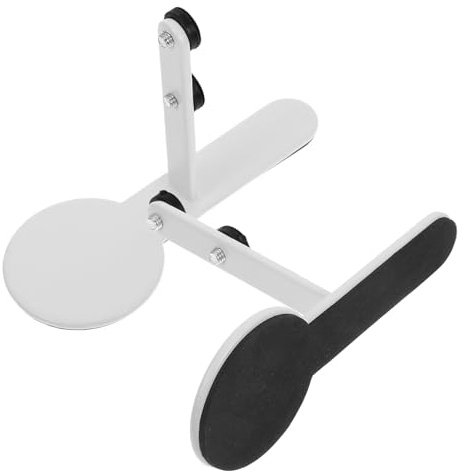 LOEFLIFA Support pour Panneau Perforé de Table Blanc Paire de Pieds Métalliques Verticaux pour Bureau Accessoires de Fixation Robustes et Polyvalents Organisateur d'Espace de Travail