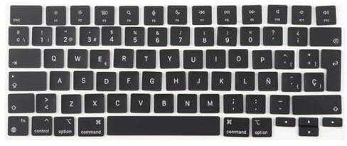 OLVINS SP - Tapas de teclas españolas para MacBook Pro M1 M2 M3 M4 Pro Max 13 A3240, 14 A2442/A2779/A2918/A2992/A3112/A3401/A3185, 15 A3241, 16 A2485/16 A2780 /A2991/A3403/A3186 (año del modelo
