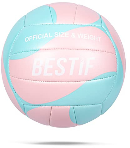 BESTIF Volleyboll storlek 5 för utomhus inomhus träning strandboll (turkos, 5)