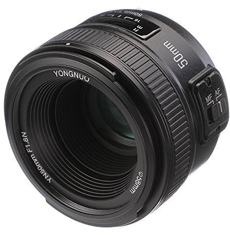 YONGNUO YN Objectif Standard 50 mm F1.8 Grande Ouverture Auto Mise au Point Manuelle AF MF pour appareils Photo Reflex numériques Nikon