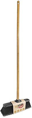 ECONATURAL by York ECO Kehrbesen aus Bambus mit Stiel 120cm Haushaltsgeräte Handfeger Handbesen Holz Friseurbesen Kehrschaufel Reinigung 33 x 9 x 127,5 cm 0,528 kg