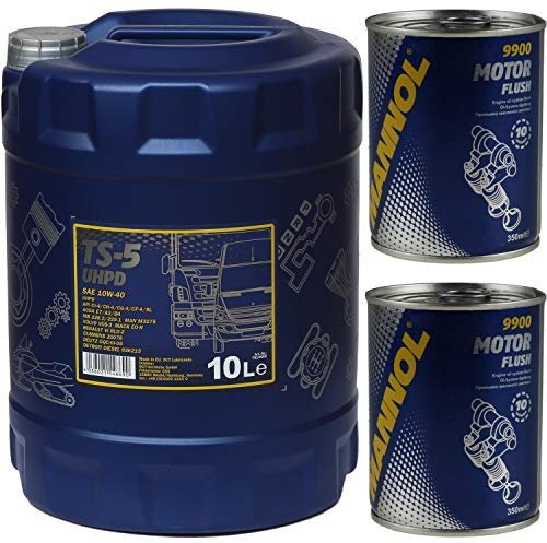 10L MANNOL Motoröl TS-5 UHPD 10W-40 API Motorspülung Motor Flush Reiniger