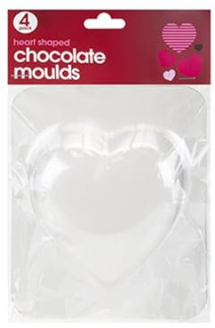 Adorable Clear Heart Shaped Chocolate Molds - (Pack of 4) - Durable Material - Perfect for Romantic Gifts