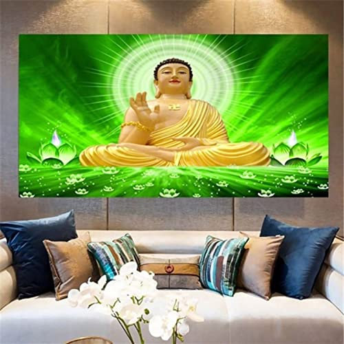 Instarry 5D Diamond Painting Full Groß Buddha-Figur Dekoration Wohnung Modern 100x60 cm