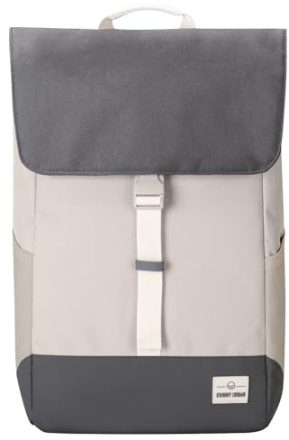 Johnny Urban Backpack Women & Men Beige Grey - Mika - Rucksack with 16 inch Laptop Compartment - Bag for Leisure, School and University - Stylish Daypack - Water-Repellent