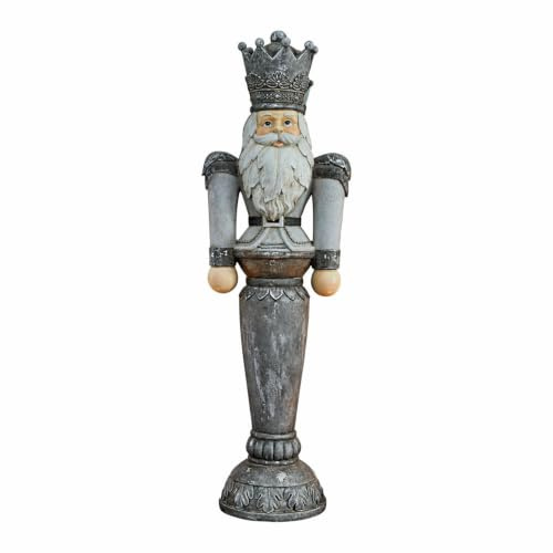 Loberon Deko-Figur Carter, antikgrau | handbemalt, Retro-Look, festliches Dekoobjekt, Weihnachtsfiguren, Weihnachtsdekoration, Weihnachten, Polyresin