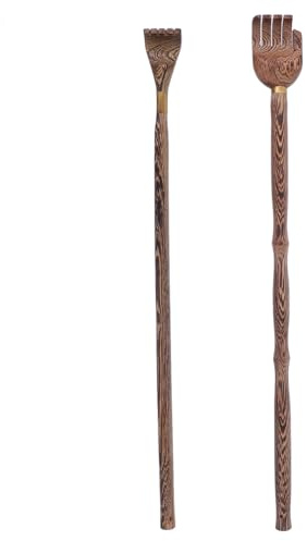 Lurrose Rascador De Espalda De Madera Para Ancianos 2 Piezas Herramienta Manual De Masaje Con Mango Largo Para Alivio De Picazón En Casa Y Viaje