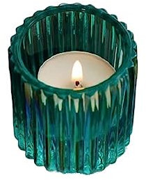 Kerzenhalterhalter Bunter Kerzenhalter aus Glas, Stumpenkerzenhalter for Zuhause, Weihnachten, Erntedankfest, Tischdekoration, Hochzeitstag, Herzstück Kandelaber ( Color : Blauw , Size : Talla �nica )