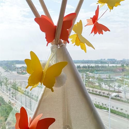 EGGPOD Partydekorationen 1 Stück 3 Meter Papier ziehen Blumen Girlande Schnur Banner Hochzeit Geburtstag Party Dekoration Foto Requisite Anpassen Girlande Handwerk (Farbe: 39 Stück)