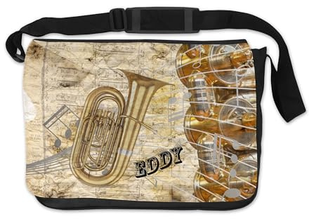 Musiker aufgepasst: Personalisierte Notentasche zum Umhängen für Tuba mit praktischen Innenfächern, Dokumententasche, Fronttaschen und Stiftehalter! Die perfekte Musikertasche für unterwegs!