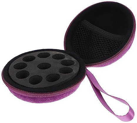 WOFASHPURET Runder Ätherischer Öl Organizer Tragetasche Für Parfümflaschen Fächer Aufbewahrung Für Nagellack Und Ätherische Öle Reisen Hause Mit Praktischem Netzfach
