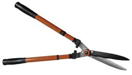 1BLISTER FORBICE TAGLIASIEPI CON LAME ONDULATE E MANICI TELESCOPICI - lunghezza totale estesa cm.85