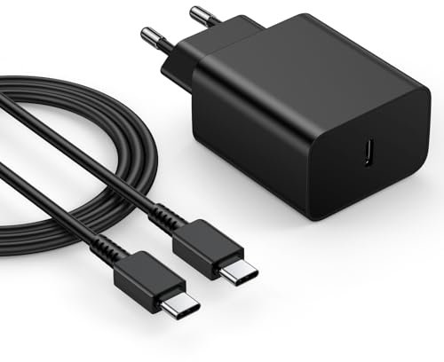 Chargeur USB C 45W, Chargeur pour Samsung Charge Rapide et 2M Câble Prise Compatible avec Samsung Galaxy S24/S23/S22/S21/S20 Ultra/Plus/S24+/Note 20/10/9/A55/C55/A71, Type C Mural Alimentation Secteur