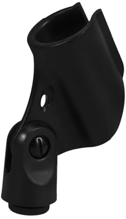 U-förmige Mikrofonclip Halterung Schwarz aus Kunststoff | Verstellbare Klemme 28, 5–45mm, Schraubgewinde 15, 5mm, Wiederverwendbar und Stabil