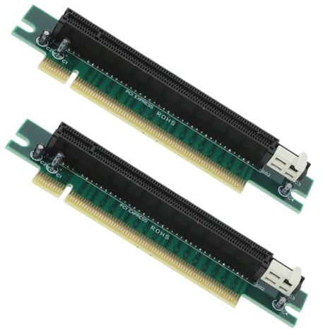 Veemoon 2 Stück Pci E Adapterkarte für GPU mit Erweiterung und Schutz Effiziente Installation für Enge Räume Kompatibel mit Pci E Grafikkartensteckplätzen