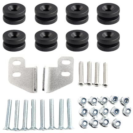 Générique Kit Montage Top Case Moto Acier/Rubber - Support Latéral Sacoche - Joints Étanches 8 Pièces - Installation Sécurisée 5 Min - Accessoire Moto Voyage Portage Lourd Garanti