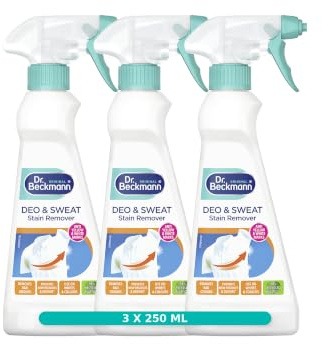 Dr. Beckmann Deo & Sweat Stain Remover, 250ml, Pack of 3 | Combats antiperspirant, yellow and white marks