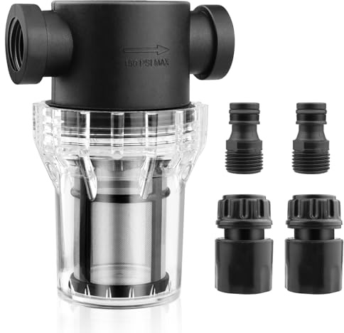 BITEFU 1 Stück Vorfilter, Mit 80 Maschen Steel Strainer Sedimentfilter | 1/2 zoll for Garden Watering Garden Pond Pool PC Wasserfilter für Wasserleitung