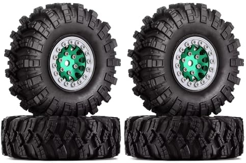 Per Axial Per SCX24 Per FMS Per FCX24 Enduro24 AX24 W1049-T1007 1/24 RC Auto Crawler 1.0 Beadlock Cerchioni Fango Per Terreno Pneumatici Set Parti RC(Orange 1)