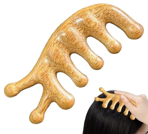 Massagei Trä för Hårbotten Bärbar Vidtandad För Resa Och Daglig Användning | Huvudmassage För Avkoppling Och Hårvårds Rutin Med Daglig Huvudvård