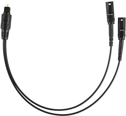 BTFO Digital Optical Audio Splitter, Premium Durable Digital Optical Audio Cable Splitter 1 in 2 Out Fiber Optic Adapter Cord Suitable for TV DVD Sound Bar Home Theatre Accessories