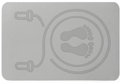 Estera de yoga con cuerda para saltar - almohadilla de entrenamiento transpirable, superficie que absorbe los golpes, base de ejercicio estable, diseño de textura antideslizante | Estera de yoga Capa