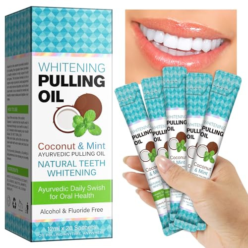 Coco Mint Mouthwash Portable 20 PC med pepparmyntsolja, naturlig alkoholfri formula, främjar munhälsan