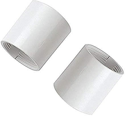 Merriway BH05893 (2 Pcs) Replacement Long Lamp Holder Skirt, 36mm (1.7/16 inch) White - Pack of 2 Pieces