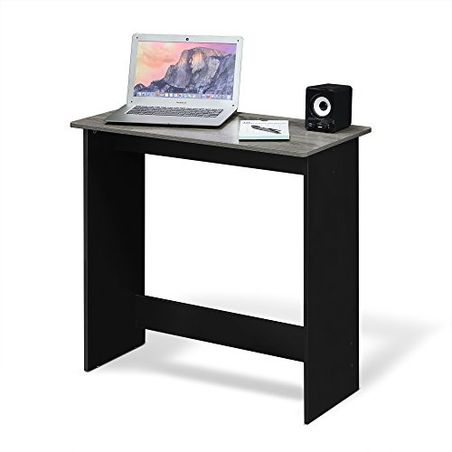 Furinno Simplistic Computer Desk, Study Desk, Writing Desk, French Oak/Black