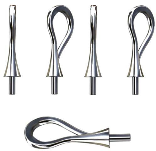 My-Bead 6 Stück Collierschlaufen 16mm Stift Ø 1mm 925 Sterling Silber nickelfrei Anhängerschlaufen für Perlen DIY
