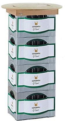 Cepewa Bierkasten Tischaufsatz Zubehör Bier Gartenzubehör Grillparty Tisch Stehtisch Aufsatz (1 x Bierkastentischaufsatz)