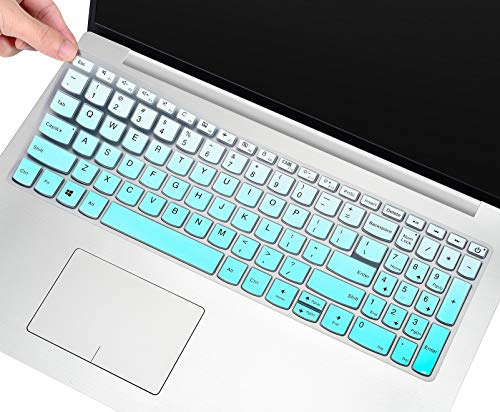 Keyboard Cover for 2020 Lenovo Ideapad 3 15 15.6 Inch Laptop Keyboard Protective Skin Cover (with Numeric Keypad), 2020 Lenovo Ideapad 3 15 Accessories, Ombre Mint (US Layout)