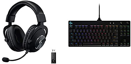Logitech G PRO X Wireless LIGHTSPEED Gaming Headset - BLACK - EMEA + G PRO Mechanical Gaming Keyboard - BLACK - FRA